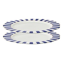 Набор обеденных тарелок в полоску Vintage Charm, Ø27 см, 2 шт.