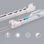 Ручной карниз для штор с тросом, алюминиевый, прямой, потолочный, тихий ход