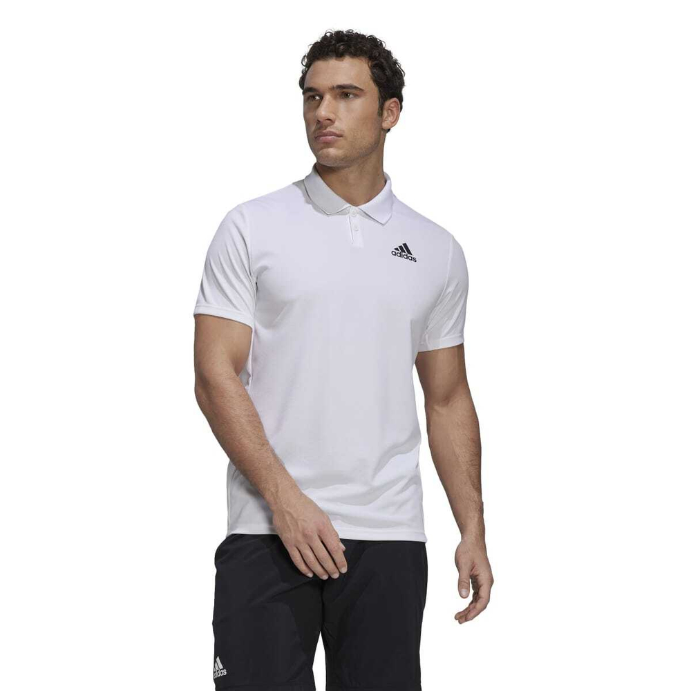 Теннисное поло Adidas Club Pique Polo - white/black