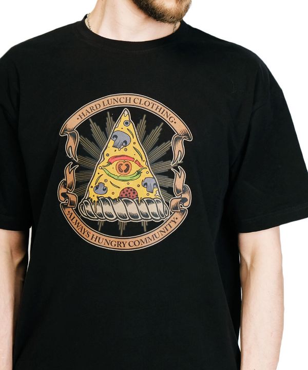 Футболка оверсайз Pizza eye черная - фото 3