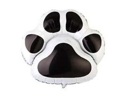Шар фольга фигура 76 см Лапка черно-белая