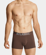 Мужские трусы шорты Atlantic, 1 шт. в уп., пима хлопок, темно-бежевый, MH-1196