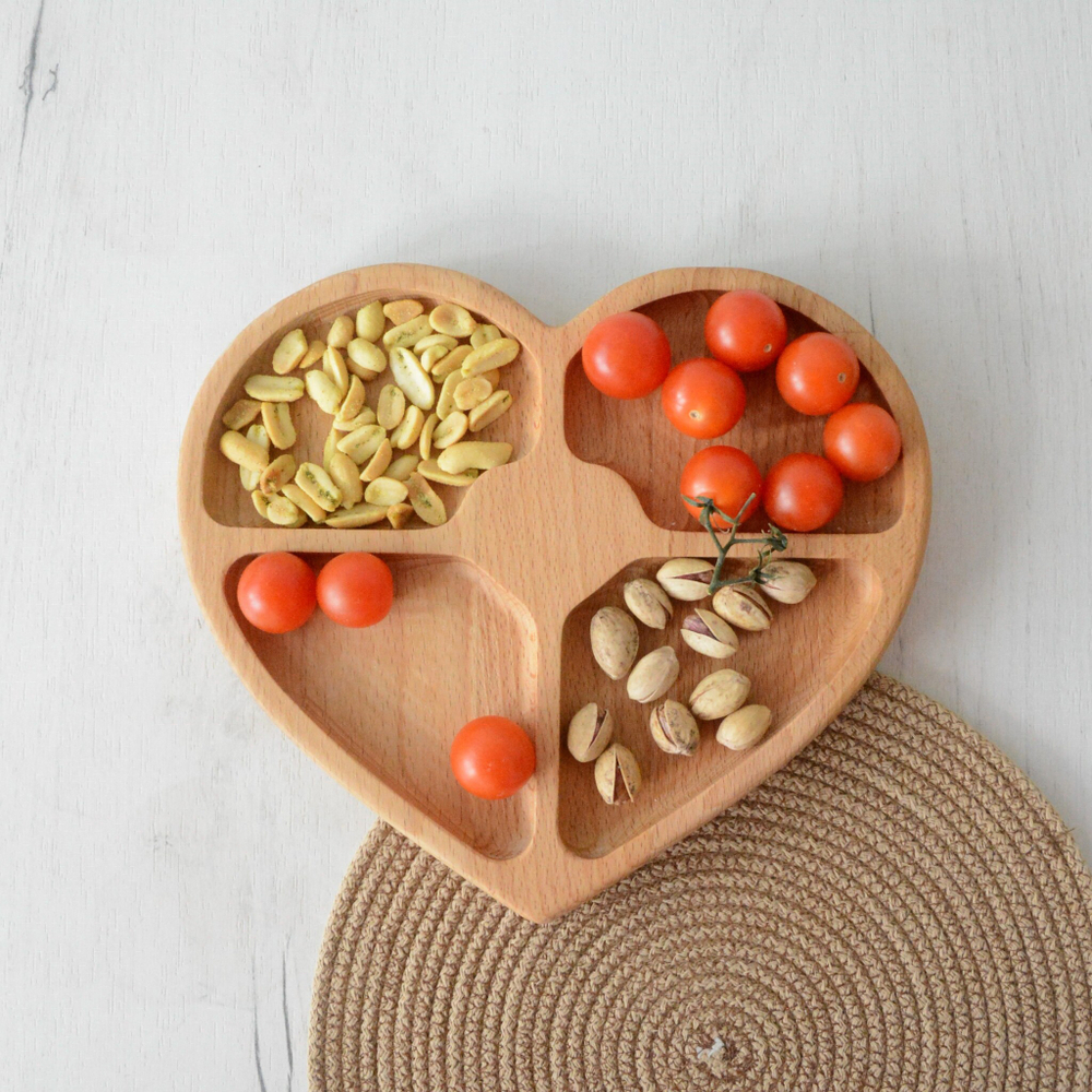 Менажница Сердце, 4 отдела