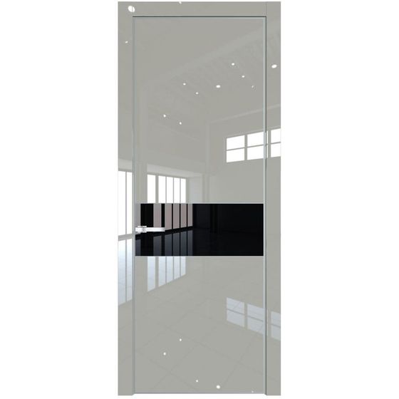 Profil Doors 17LA галька люкс профиль серебро стекло чёрный лак