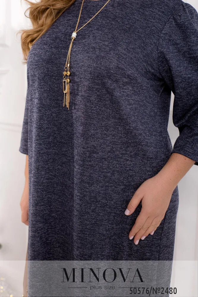 Платье 2480-темно-синий Minova