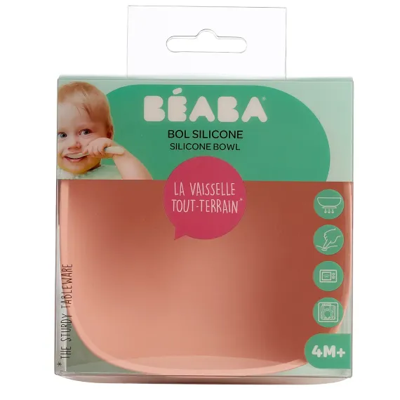 Миска из силикона Beaba Silicone Bowl With Suction Cup Pink