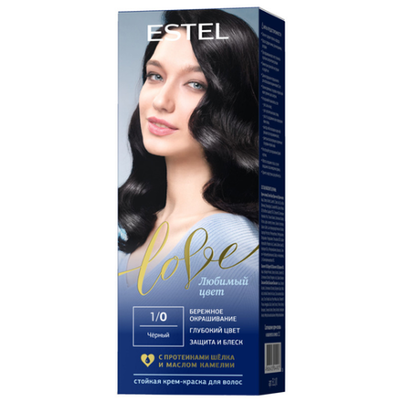 Краска для волос Estel Love черный 1/0