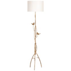 Светильник напольный торшер Терра с абажуром Винтаж-2 Айвори