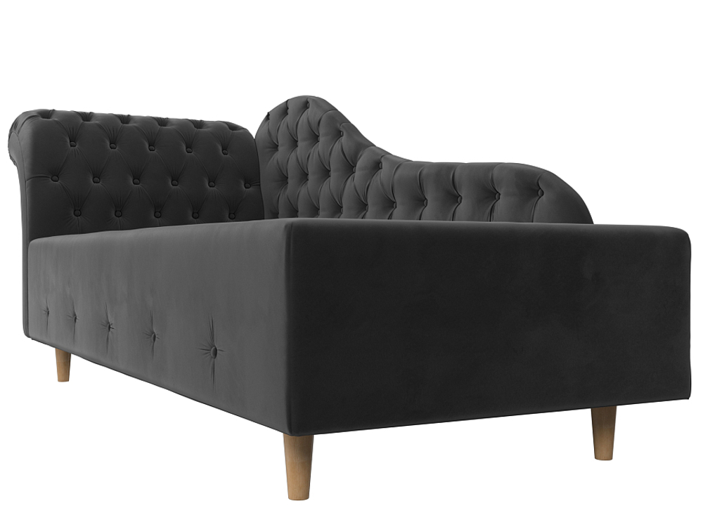 Кушетка Камерон левая, Серый, Велюр, 110095L