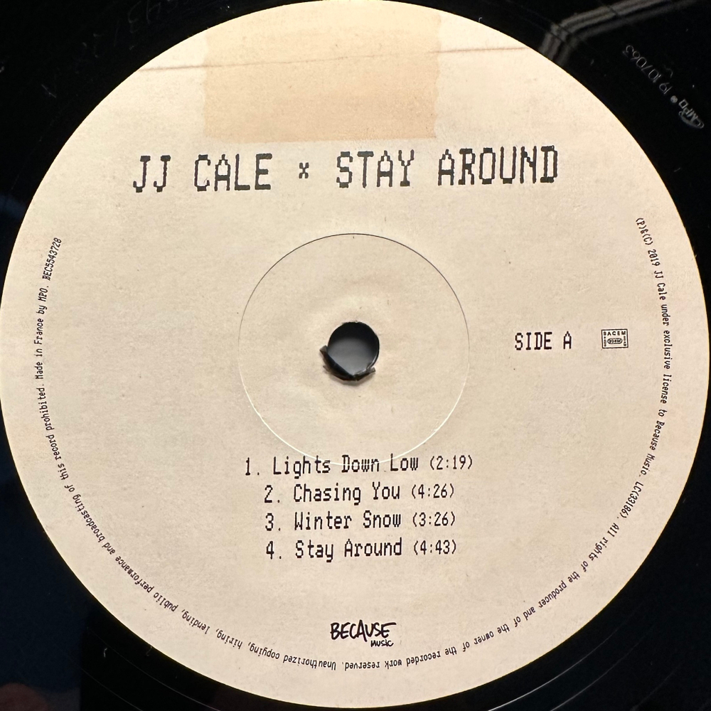 JJ Cale - Stay Around 2LP (Франция 2019г.)