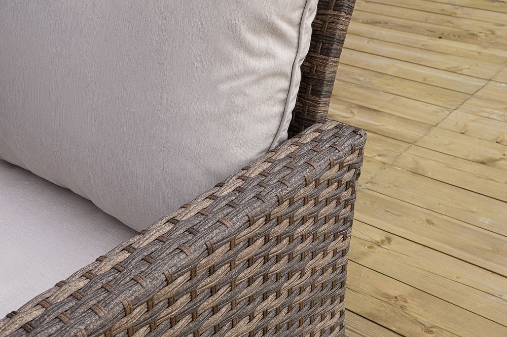 "Бостон" лаунж-зона из искусственного ротанга, цвет серый