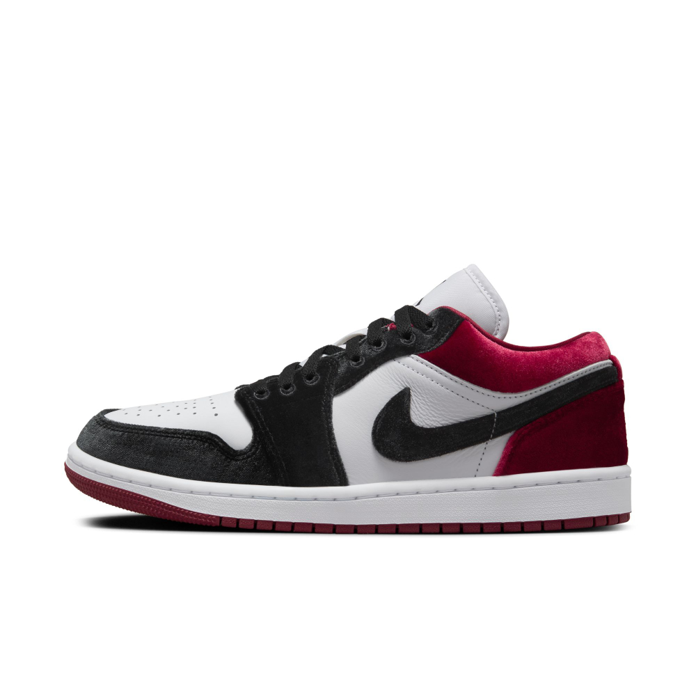 Кроссовки Jordan Air Jordan 1 Low Se Velvetblackgym Red (Женская размерная сетка)