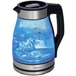 Чайник со съемным заварником TIMBERK T-EK27G02, 1,5 л, 1800 Вт, закрытый нагревательный элемент, стекло, стальной