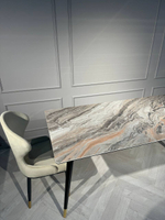 Стол обеденный Ist Casa Рио Гранд, 180х90х76 см, коричневая керамика, черный