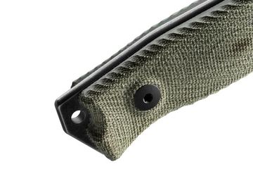 Нож фиксированный Lion Steel M5 CVG R - черный клинок Sleipner, рукоять микарта зеленая