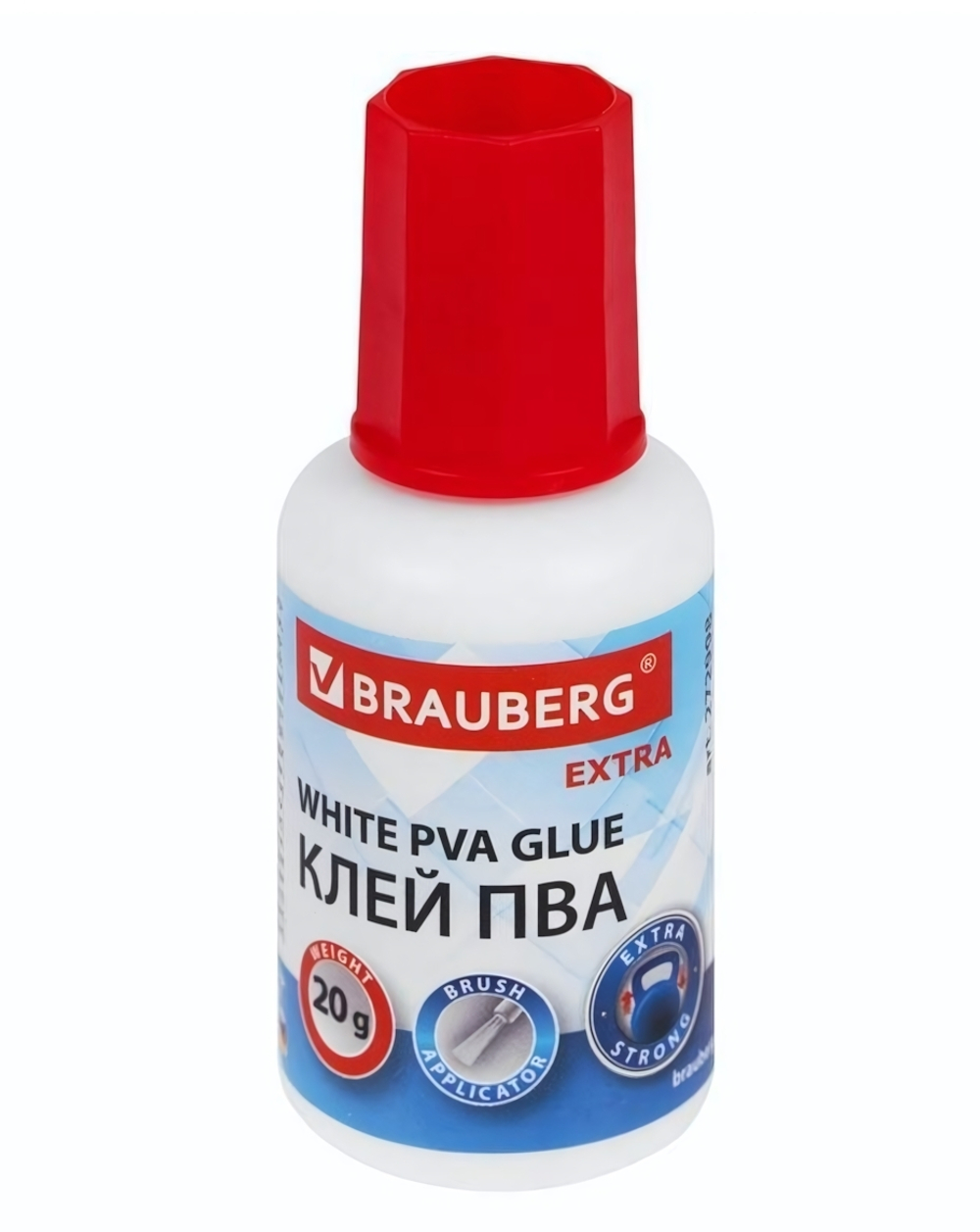 Клей ПВА 20г. усиленный с кисточкой (BRAUBERG)
