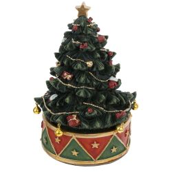 GAEM Фигурка декоративная с муз и движ "Елка", L12 W12 H17 см