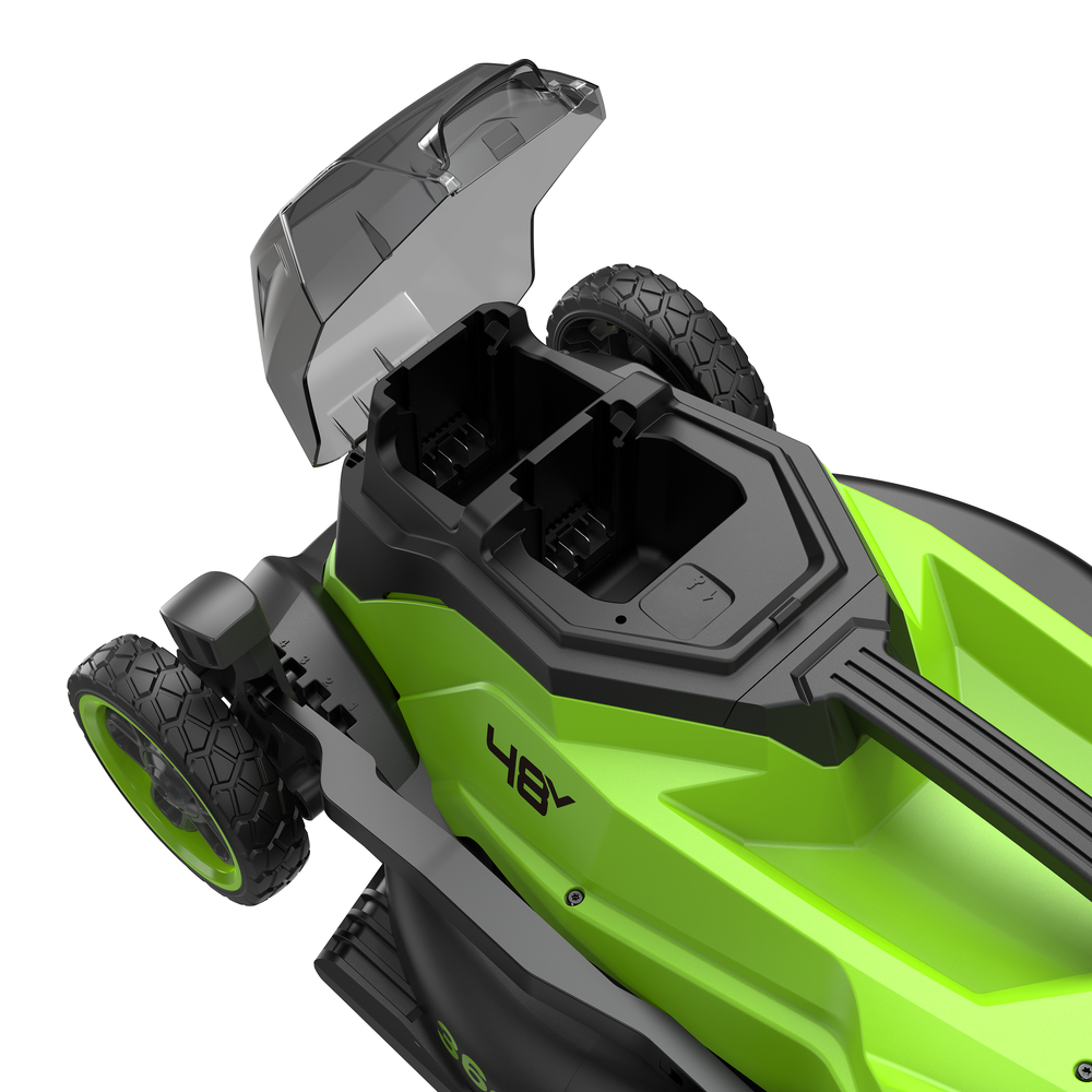 Газонокосилка аккумуляторная Greenworks GD24X2LM361, 2х24V, 36 см, бесщеточная, c 2хАКБ 4Ач и двойное ЗУ (2520707UD)