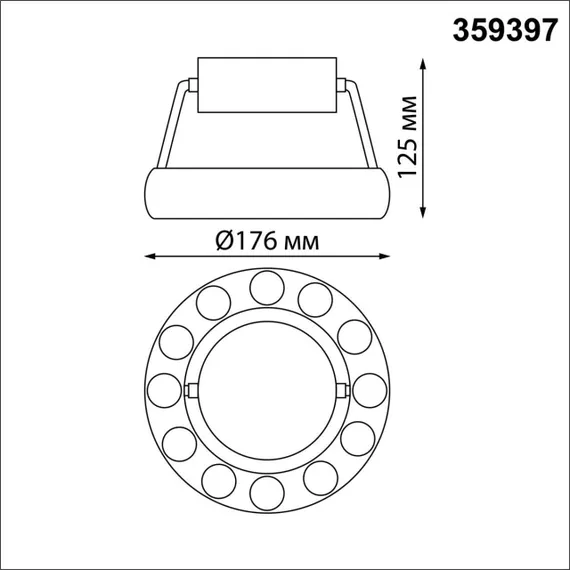 359397 OVER NT24 278 белый Светильник накладной светодиодный IP20 LED 12W вниз/5W вверх 220V 1360Лм 3000K TURN