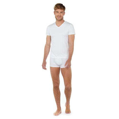 Мужская футболка белая HOM CLASSIC Tee-Shirt V Neck 400206_400003