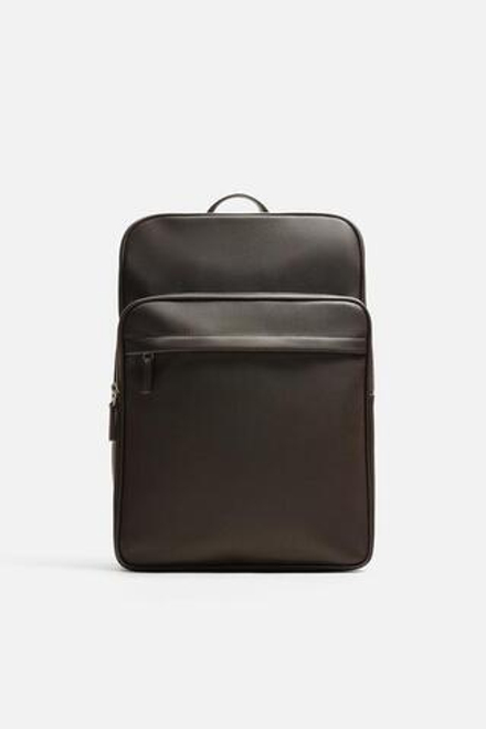 ZARA РЮКЗАК ТЕКСТУРНЫЙ, КОРИЧНЕВЫЙ