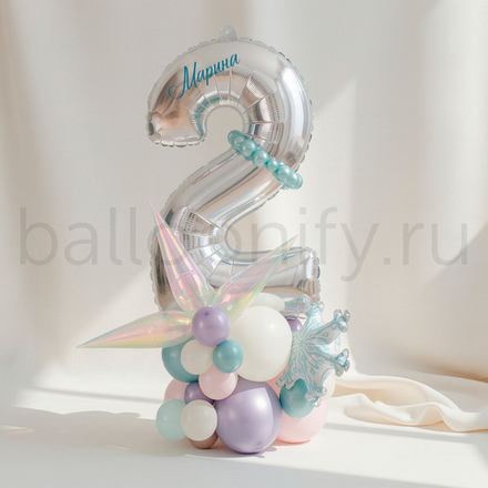 Стойка "Зимняя сказка с цифрой"