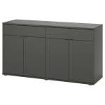 Комбинация для хранения - VIHALS  IKEA/ ВИХАЛС ИКЕА, 75х140 см, серый