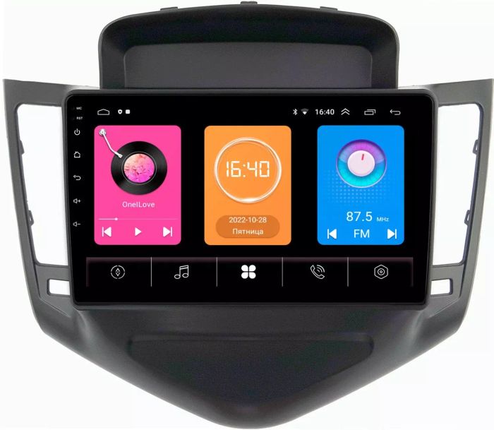 Магнитола для Chevrolet Cruze 2009-2012 (рамка черная) - GT9-9010 на Android 10