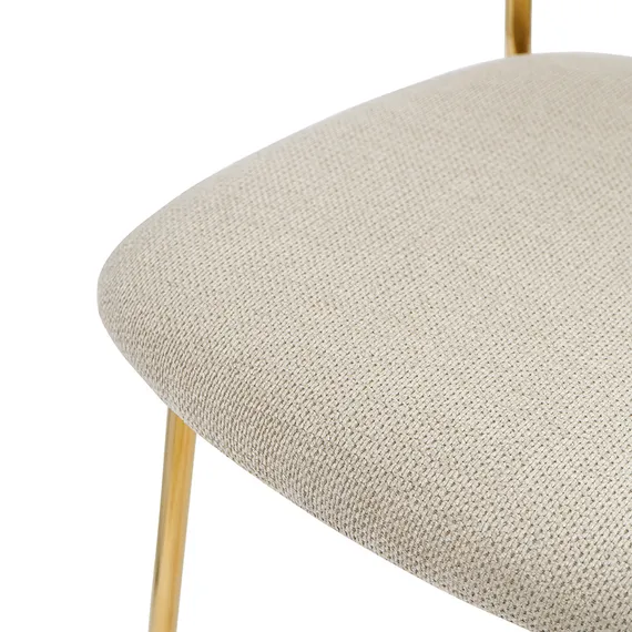 Барный стул Eirill, 71 см, серый шенилл с золотыми ножками