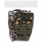 Перчатки туристические камуфляж без пальцев KF75