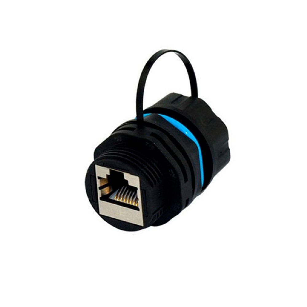Проходной адаптер Rexant (02-0285) Индустриальный соединительный модуль, RJ-45(8P8C), FTP, CAT 6, IP68 с защитным колпачком для кабеля