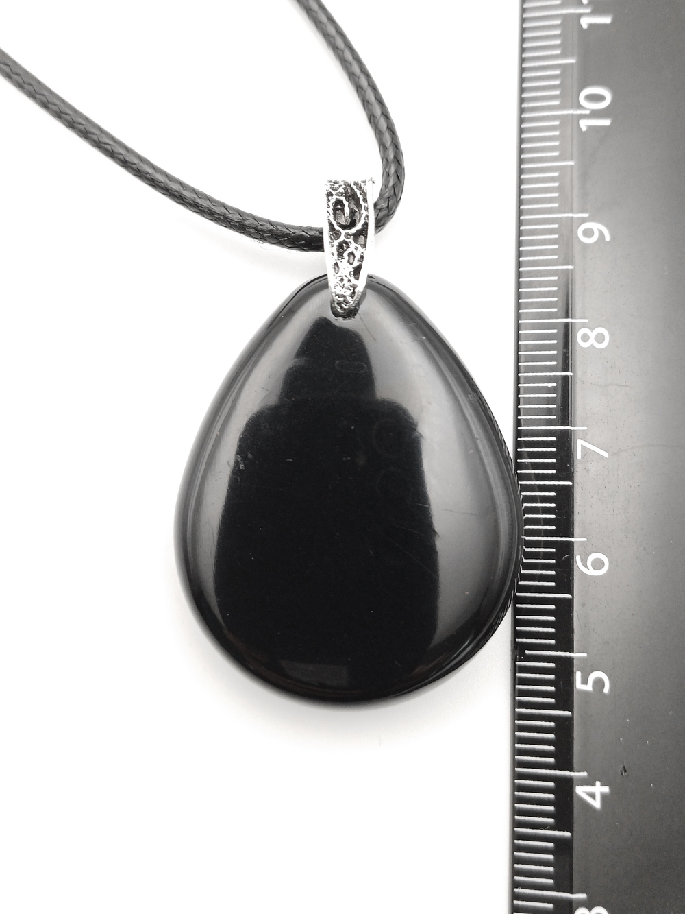 Кулон черный круглый