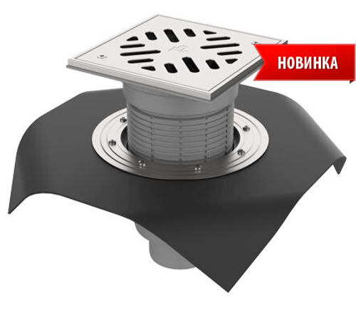 Трап дворовый регулируемый с вертикальным выпуском ТП-616HS