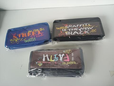 Пенал мягкий 2 отделения "Граффити" синий