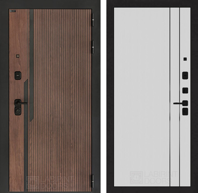 Входная дверь Лабиринт КАРМИНА - 10 Белый софт рельеф