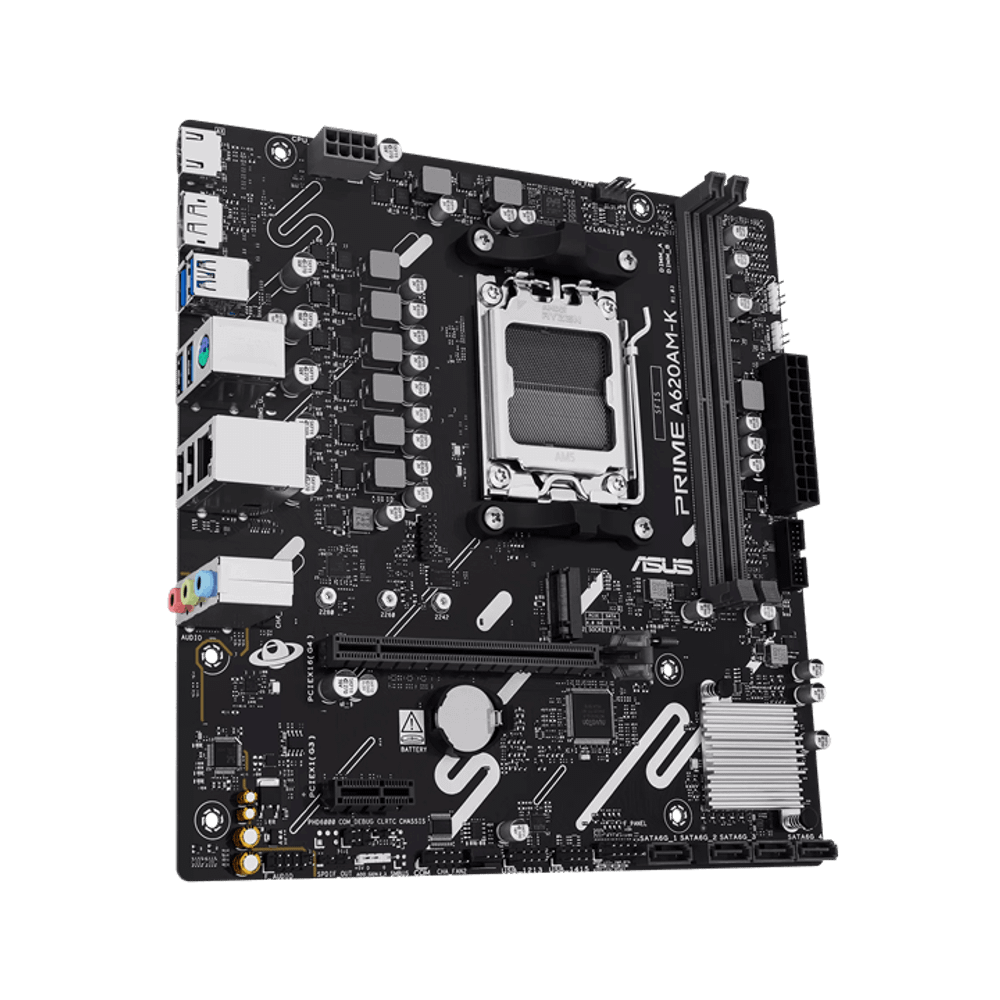 Материнская плата ASUS PRIME A620AM-K AMD A620A AM5 2xDDR5 4xSATA3 RAID M.2 HDMI DP mATX