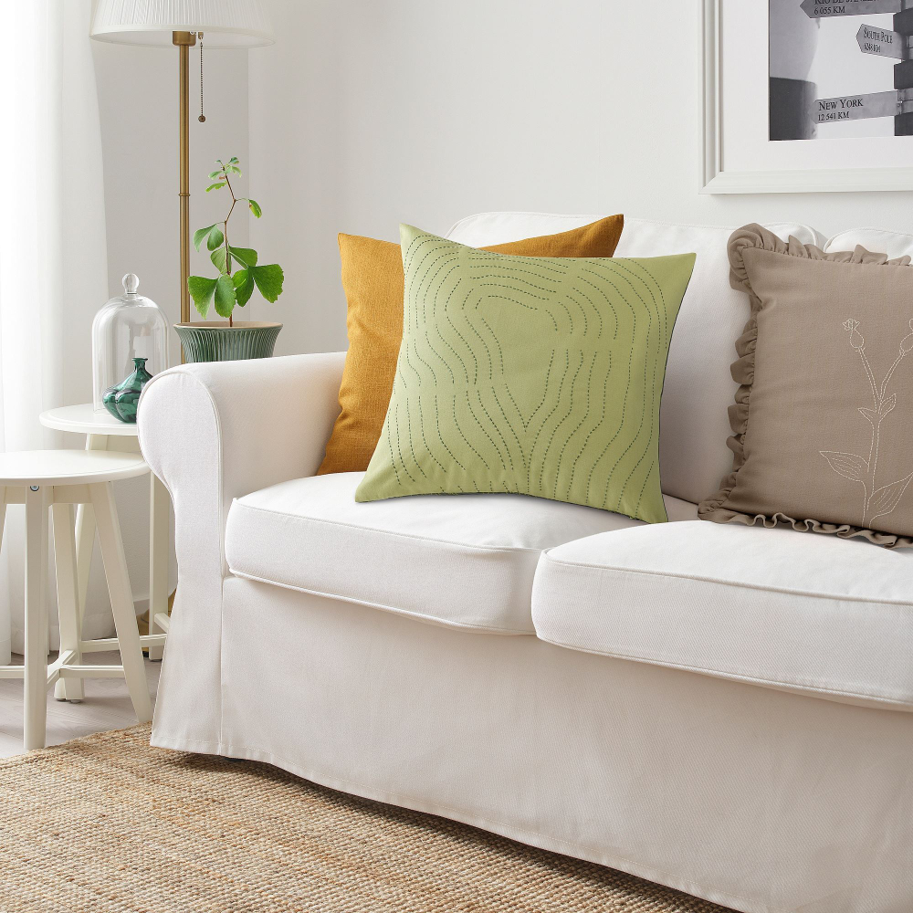 Чехол на подушку IKEA FRODD (ФРЕДД), Зеленый, 50x50 см