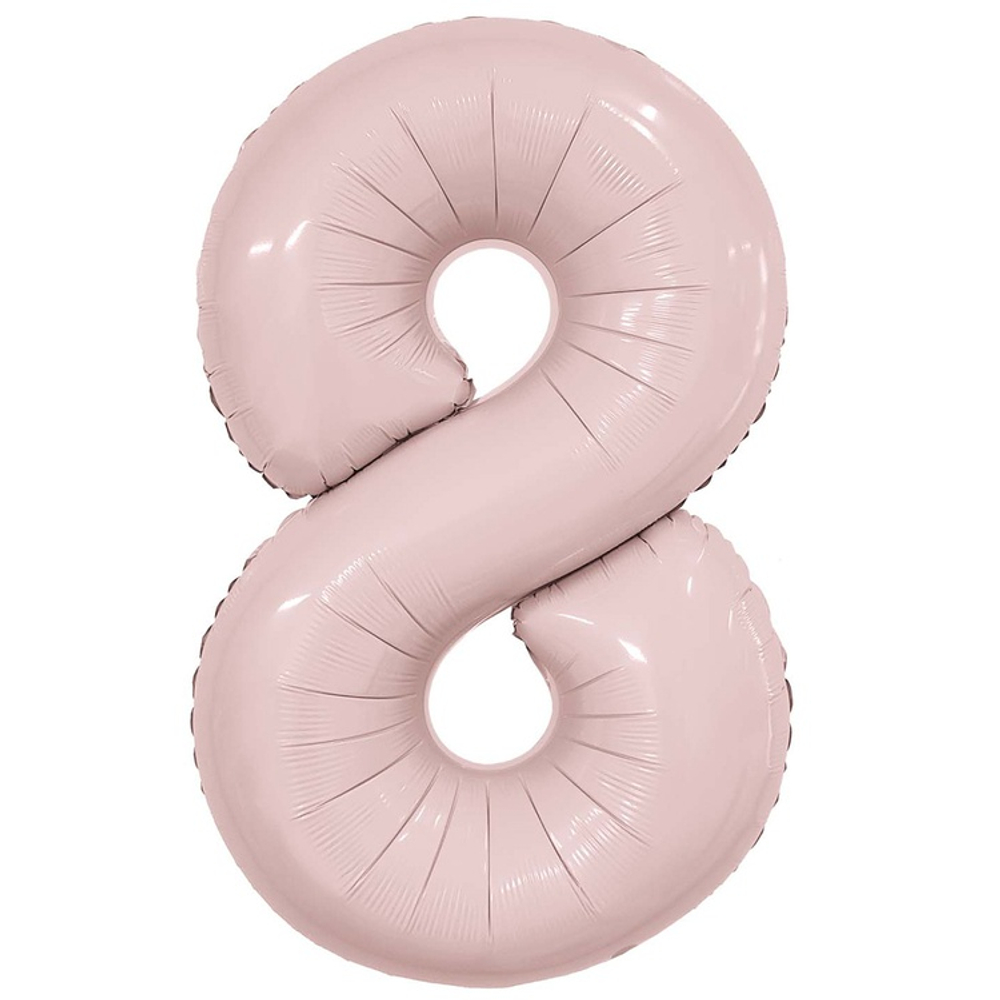 Шар фольгированный Цифра 8 101 см (Розовый)