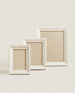 Zara Home Фоторамка из стекла, цвет белый, 19 см · 7367/045