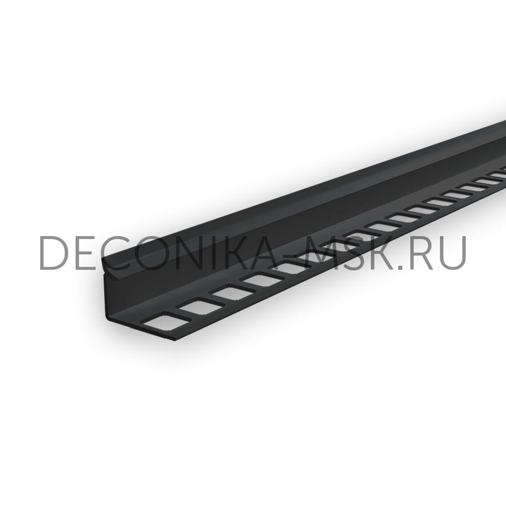 Раскладка для плитки внутренняя DECONIKA 8мм 2.5м Черный глянцевый Д-Пл8-В-007ЧГ