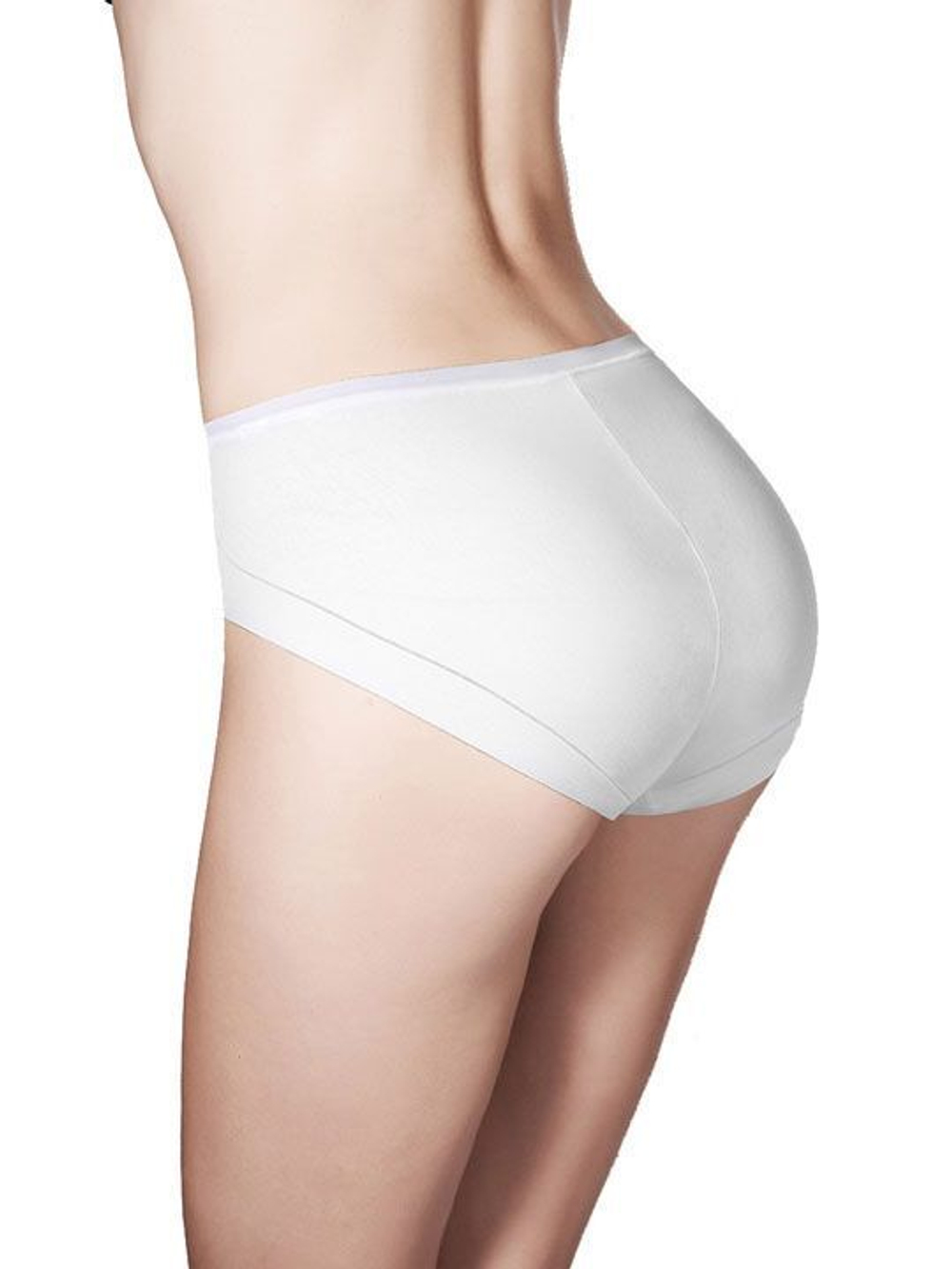 Трусики-слип со средней линией талии Cotton Band (Размер: M) (Цвет: телесный)
