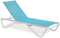 Шезлонг алюминиевый Wave, белый, бирюзовый