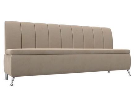 Диван кухонный прямой Кантри, Бежевый, Велюр, 106830