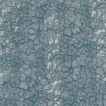 Хлопково-вискозное кордовое кружево пыльно-голубого цвета