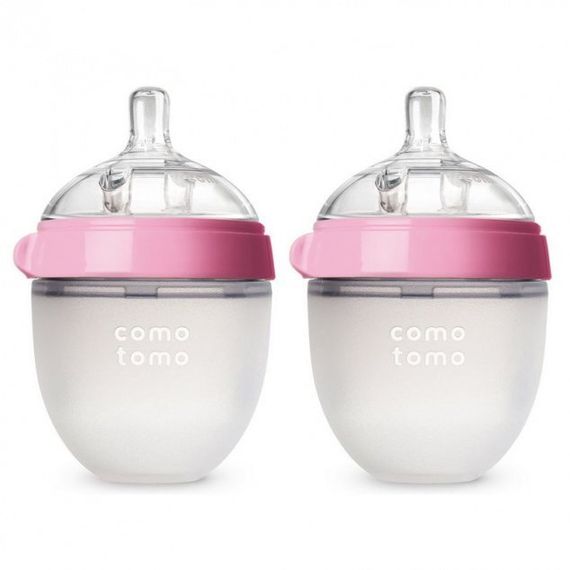 Набор из 2 бутылочек для кормления Comotomo Natural Feel Baby Bottle 150 мл Розовый