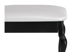 Банкетка Лусте черная / кожзам белый пунто