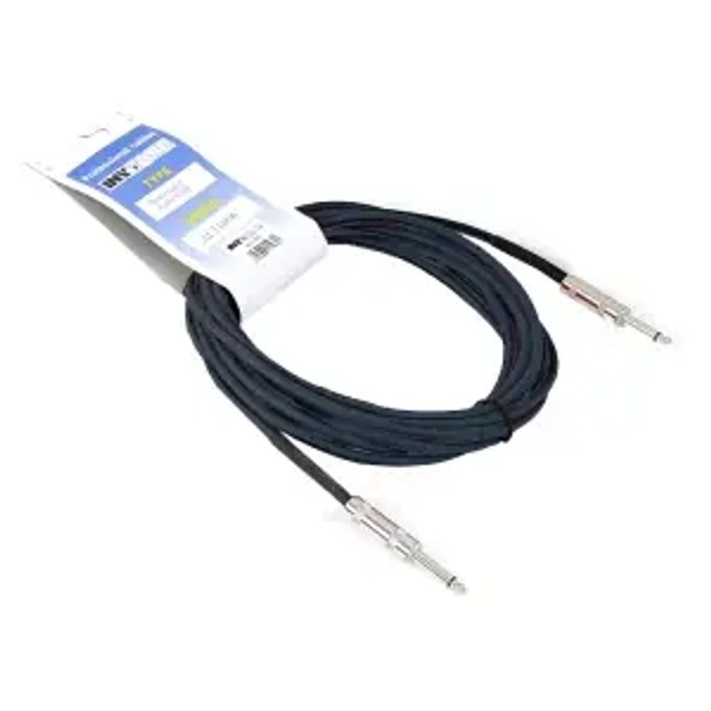 INVOTONE ACI1304 BK - инструментальный кабель, 6,3 джек моно &lt;-&gt; 6,3 джек моно, длина 4 м (ченый).
