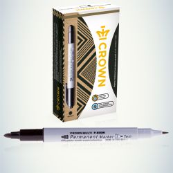 095143 Crown Маркер перманентный двухсторониий MULTI MARKER TWIN, ЧЕРНЫЙ пулевидный 2мм/1мм (P-800W) | Канцтовары