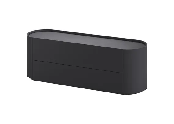 Тумба Lagom под ТВ 2 ящика ширина 140 см (черный)