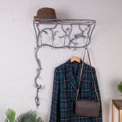 Вешалка настенная Терра кованая Античное серебро